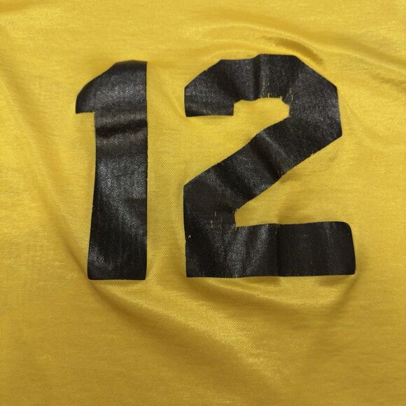 Vintage Umbro Soccer Jersey Football Shirt Sz XL Yellow 80s Made In USA #12 - Picture 10 of 10